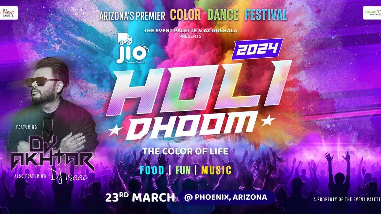 Holi Dhoom 2024 Arizona ft.DJ Akhthar